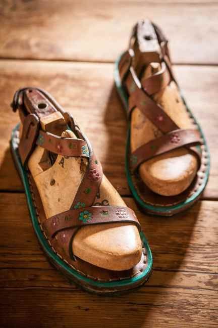 Handmade Leather Floral Sandals