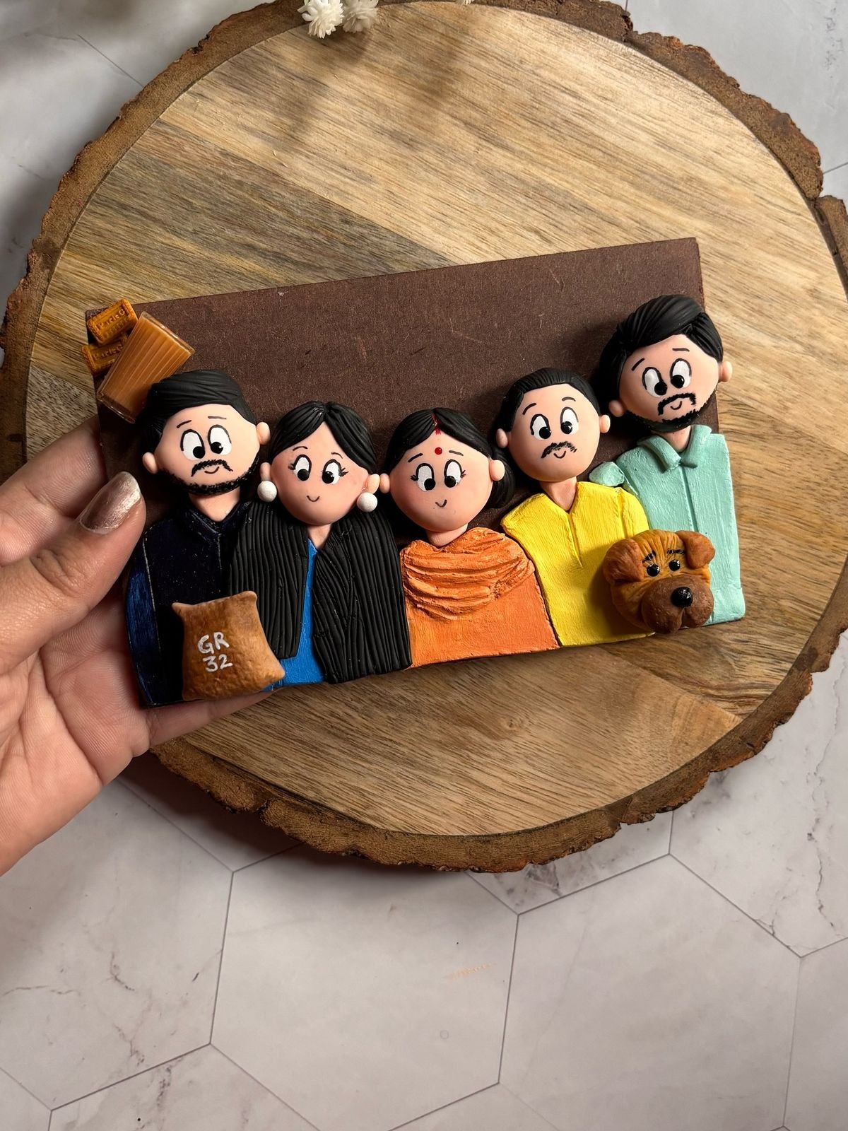 Custom Family Portrait Fridge Magnet