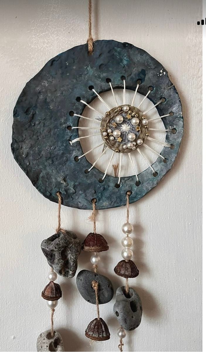 Coastal Dream Catcher with Stones