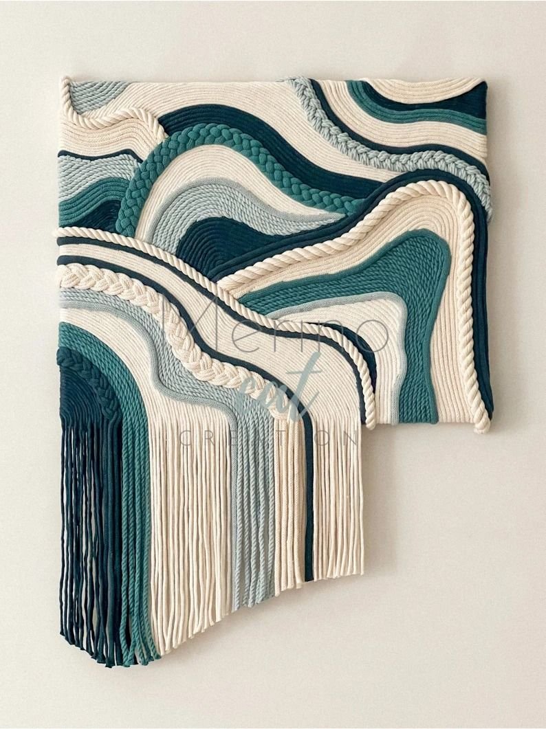 Ocean Wave Rope Wall Art